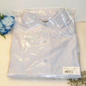 HARTWELL Heritage Sz M Light Blue Broadcloth Dress Shirt Lg Slv NWT